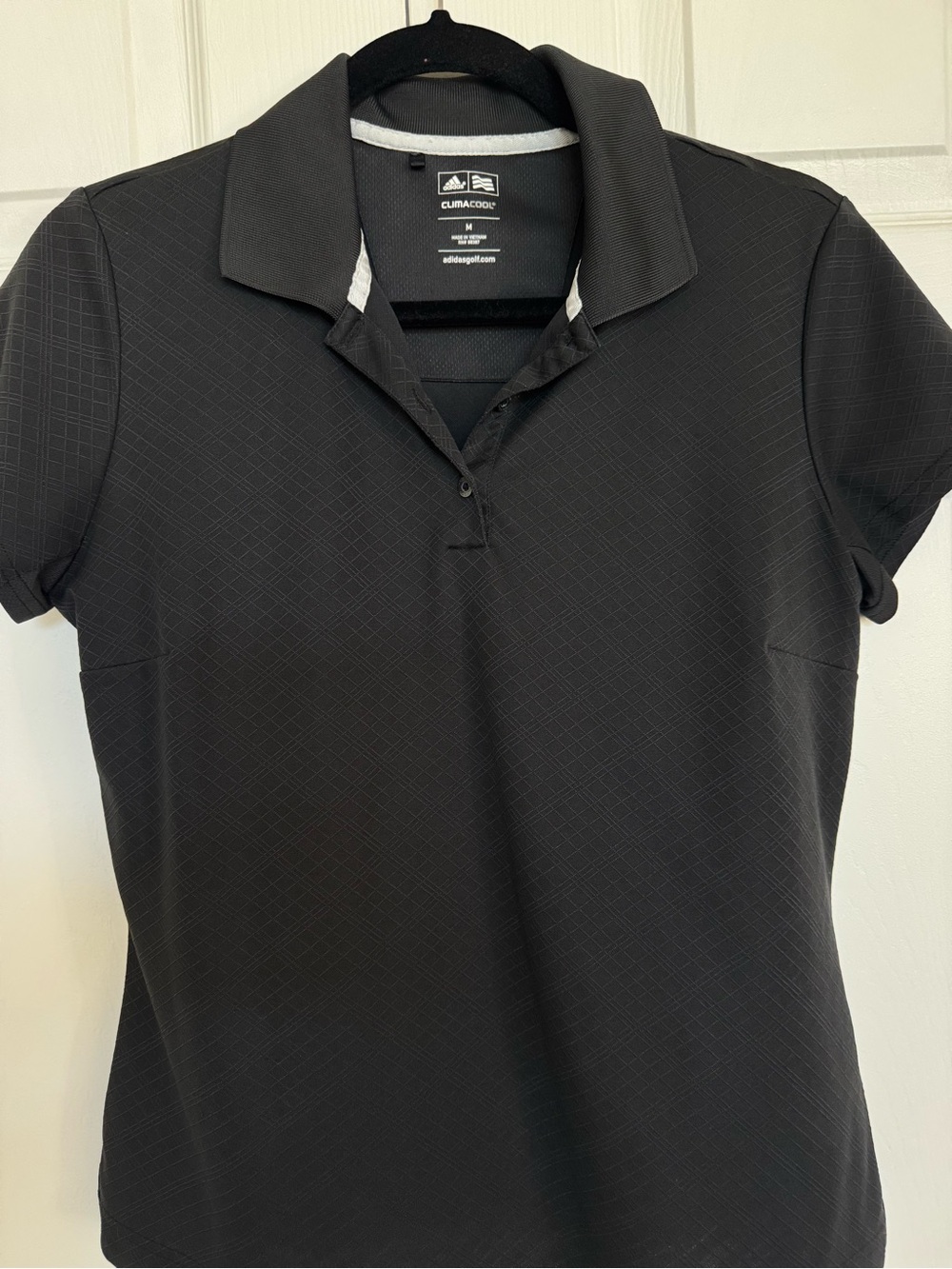 adidas Women’s Black Short-Sleeve Golf Polo